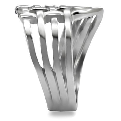 TK054 - High polished (no plating) Stainless Steel Ring with No Stone-4