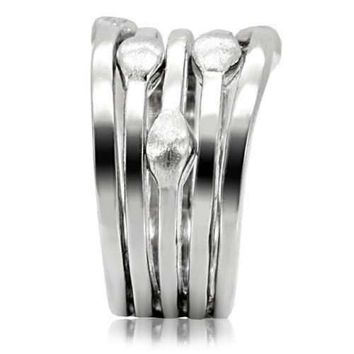 TK106 - High polished (no plating) Stainless Steel Ring with No Stone-4
