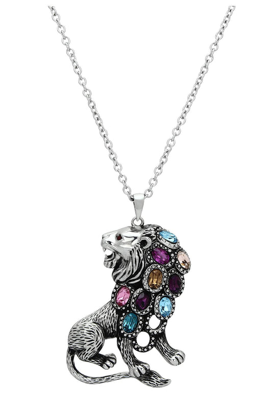 TK1125 - High polished (no plating) Stainless Steel Chain Pendant with Top Grade Crystal in Multi Color-0