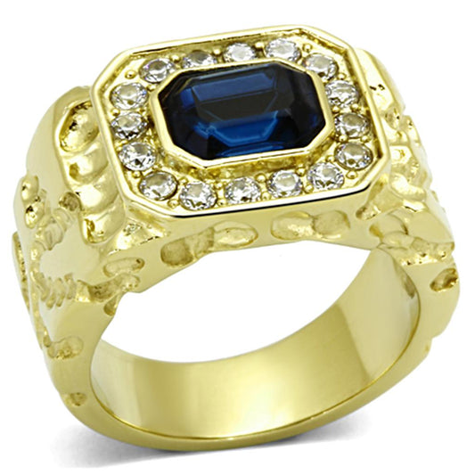 TK1192 - IP Gold(Ion Plating) Stainless Steel Ring with Top Grade Crystal in Montana-0