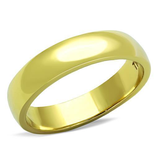 TK1375G - IP Gold(Ion Plating) Stainless Steel Ring with No Stone-0