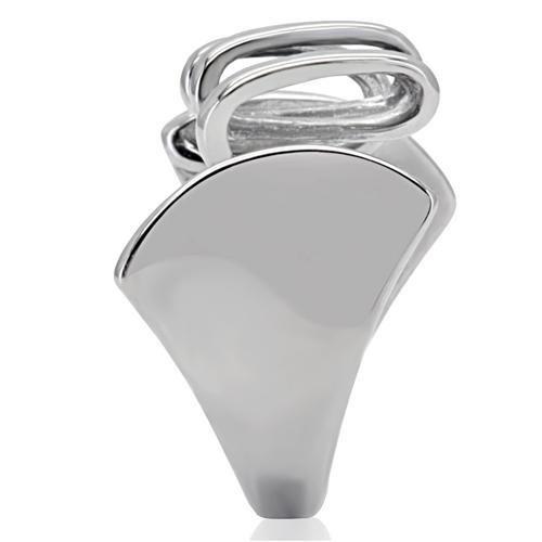 TK145 - High polished (no plating) Stainless Steel Ring with No Stone-4