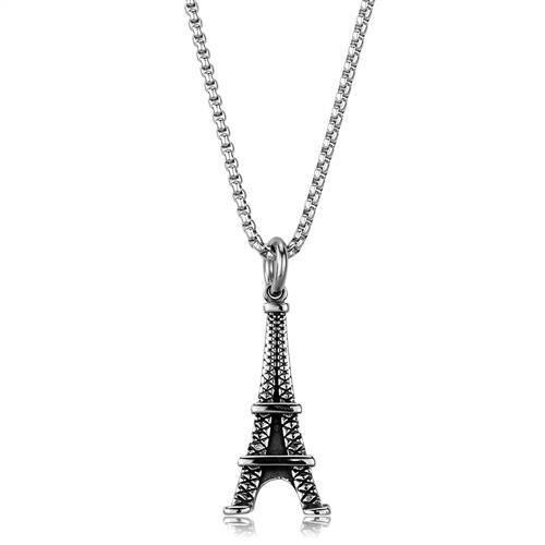 TK1990 - High polished (no plating) Stainless Steel Necklace with No Stone-0