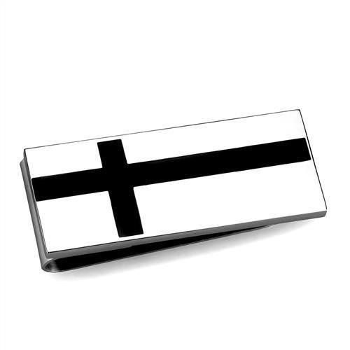 TK2090 - High polished (no plating) Stainless Steel Money clip with No Stone-0