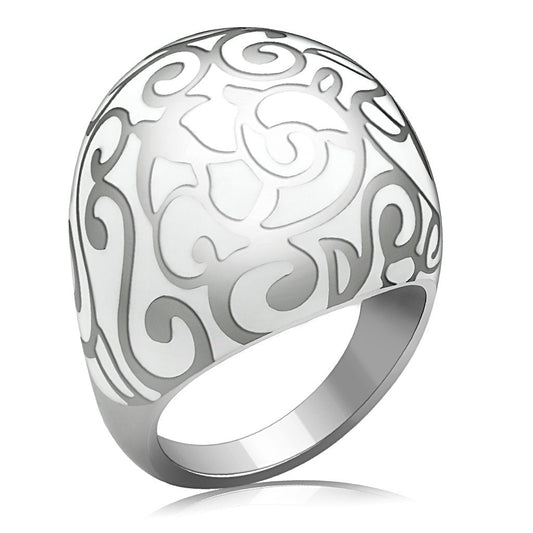 TK215 - High polished (no plating) Stainless Steel Ring with No Stone-0