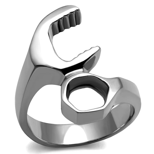 TK2396 - High polished (no plating) Stainless Steel Ring with No Stone-0