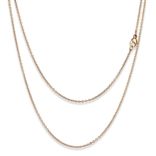 TK2423R - IP Rose Gold(Ion Plating) Stainless Steel Chain with No Stone-0