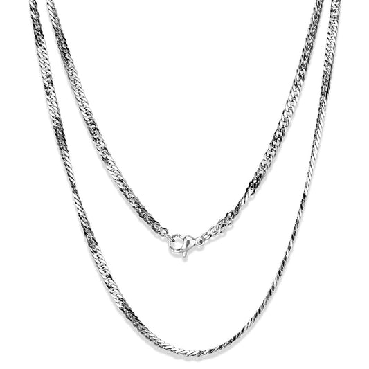 TK2429 - High polished (no plating) Stainless Steel Chain with No Stone-0