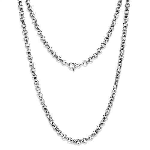 TK2438 - High polished (no plating) Stainless Steel Chain with No Stone-0