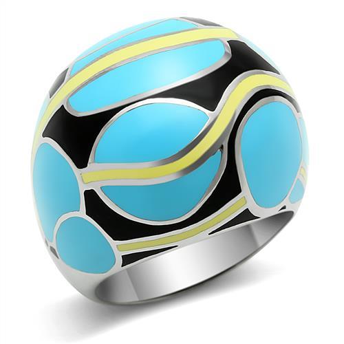 TK249 - High polished (no plating) Stainless Steel Ring with No Stone-0