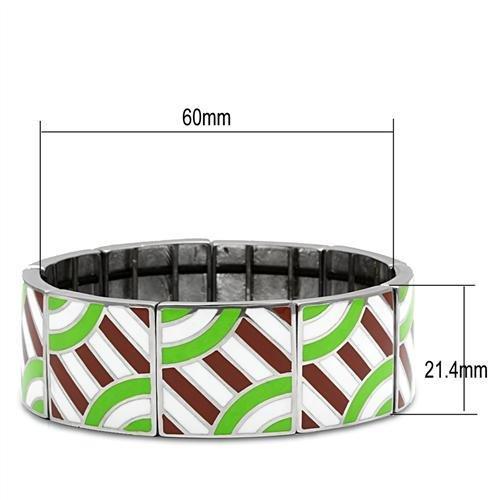 TK298 - High polished (no plating) Stainless Steel Bracelet with No Stone-1