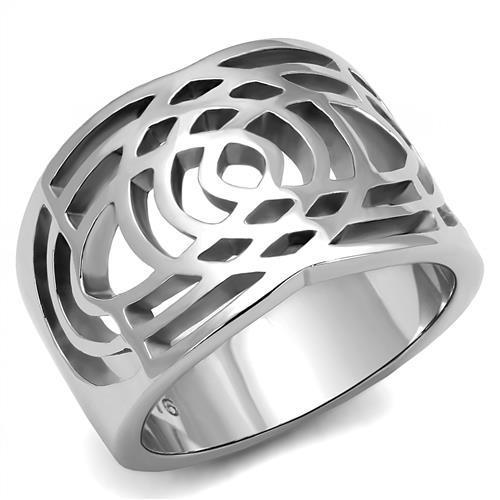 TK3039 - High polished (no plating) Stainless Steel Ring with No Stone-0