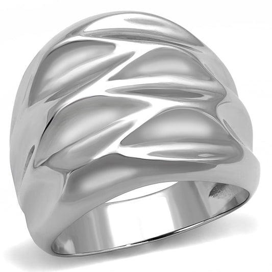 TK3262 - High polished (no plating) Stainless Steel Ring with No Stone-0