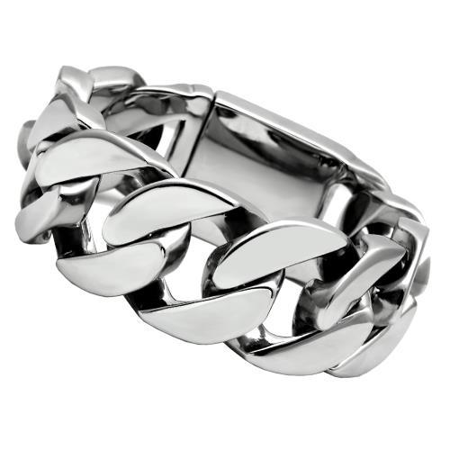 TK338 - High polished (no plating) Stainless Steel Bracelet with No Stone-0