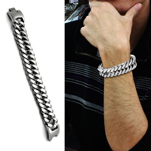 TK340 - High polished (no plating) Stainless Steel Bracelet with No Stone-1
