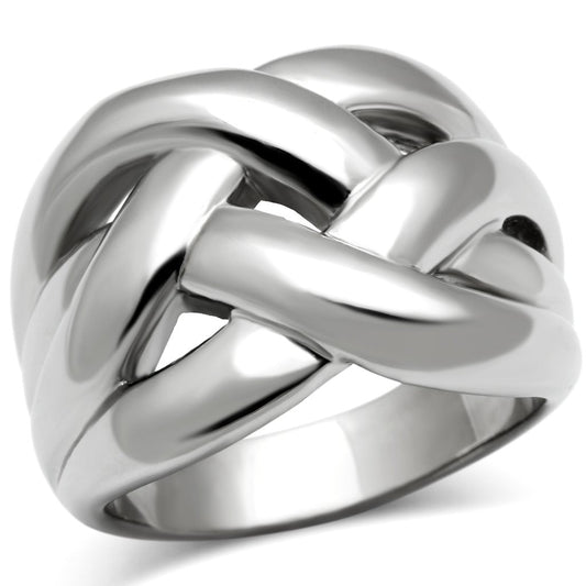 TK396 - High polished (no plating) Stainless Steel Ring with No Stone-0