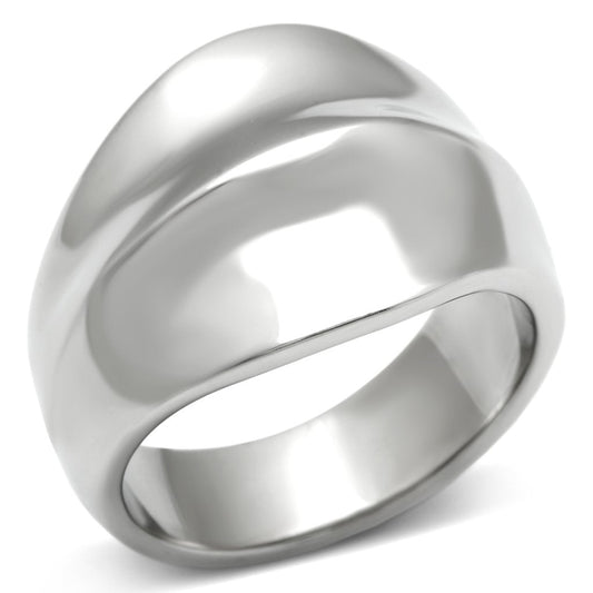 TK397 - High polished (no plating) Stainless Steel Ring with No Stone-0