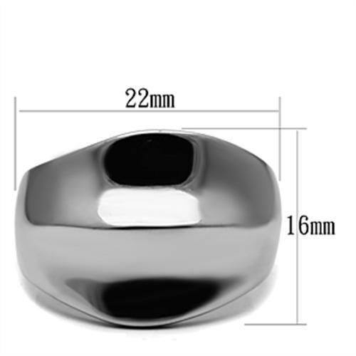 TK397 - High polished (no plating) Stainless Steel Ring with No Stone-1