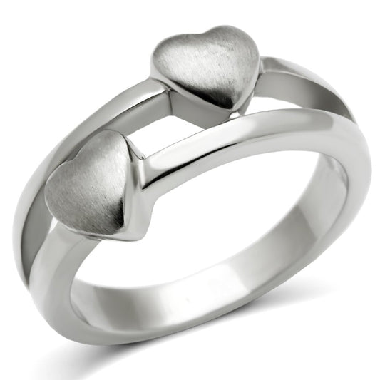 TK398 - High polished (no plating) Stainless Steel Ring with No Stone-0