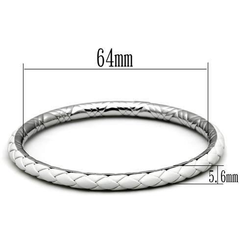 TK406 - High polished (no plating) Stainless Steel Bangle with No Stone-1