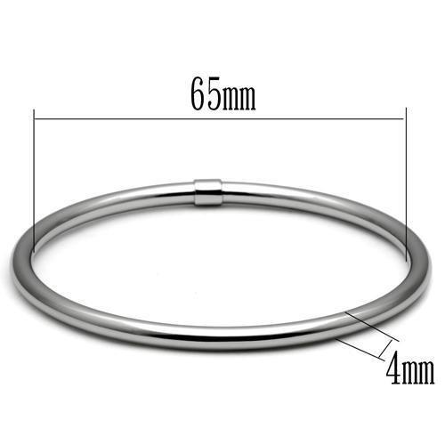 TK409 - High polished (no plating) Stainless Steel Bangle with No Stone-1