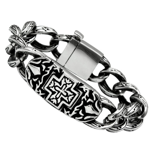 TK443 - High polished (no plating) Stainless Steel Bracelet with No Stone-0