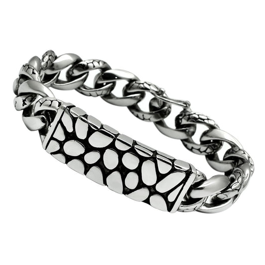 TK449 - High polished (no plating) Stainless Steel Bracelet with No Stone-0