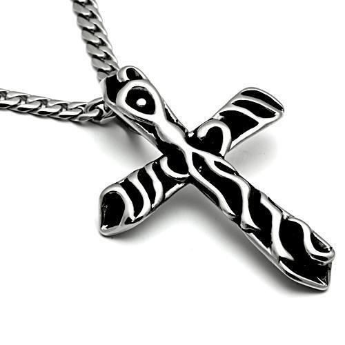 TK460 - High polished (no plating) Stainless Steel Chain Pendant with No Stone-2
