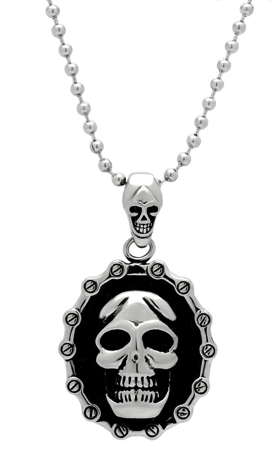 TK463 - High polished (no plating) Stainless Steel Chain Pendant with No Stone-0