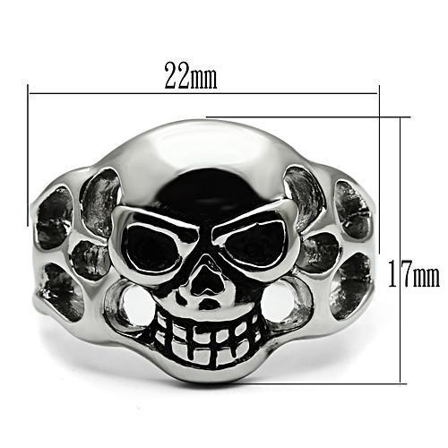 TK468 - High polished (no plating) Stainless Steel Ring with No Stone-1