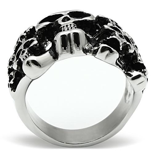 TK471 - High polished (no plating) Stainless Steel Ring with No Stone-4