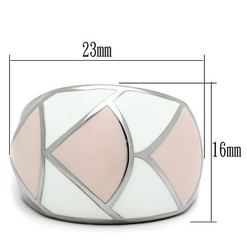 TK508 - High polished (no plating) Stainless Steel Ring with Epoxy in Multi Color-1