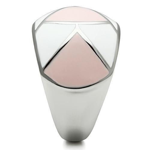 TK508 - High polished (no plating) Stainless Steel Ring with Epoxy in Multi Color-3