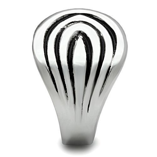 TK521 - High polished (no plating) Stainless Steel Ring with No Stone-3