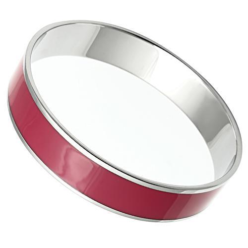 TK530 - High polished (no plating) Stainless Steel Bangle with Epoxy in Siam-0