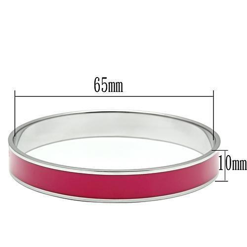 TK534 - High polished (no plating) Stainless Steel Bangle with Epoxy in Siam-1