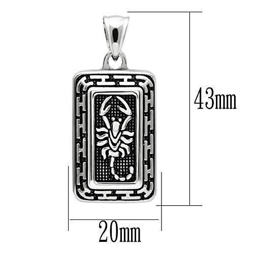 TK546 - High polished (no plating) Stainless Steel Chain Pendant with No Stone-1