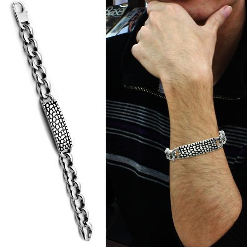 TK566 - High polished (no plating) Stainless Steel Bracelet with No Stone-1