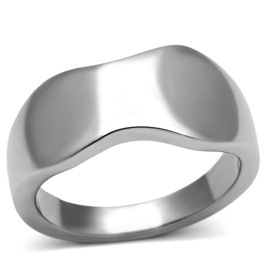 TK618 - High polished (no plating) Stainless Steel Ring with No Stone-0