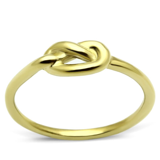 TK630G - IP Gold(Ion Plating) Stainless Steel Ring with No Stone-0