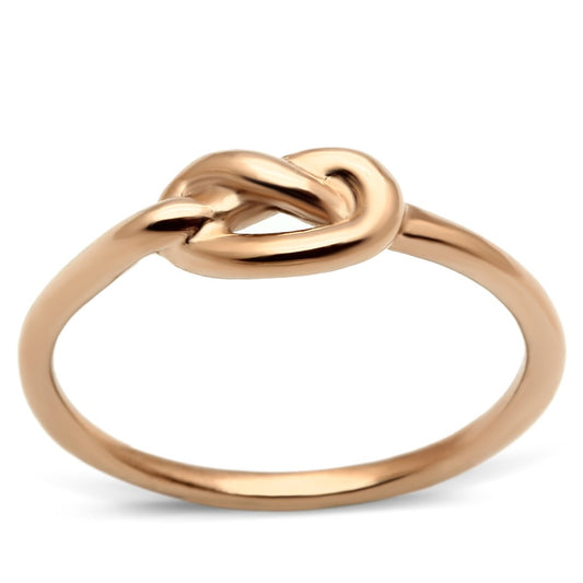 TK630R - IP Rose Gold(Ion Plating) Stainless Steel Ring with No Stone-0