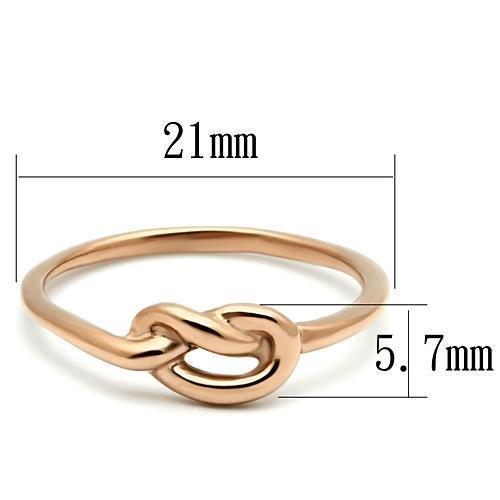 TK630R - IP Rose Gold(Ion Plating) Stainless Steel Ring with No Stone-1