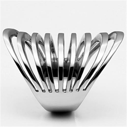 TK665 - High polished (no plating) Stainless Steel Ring with No Stone-3