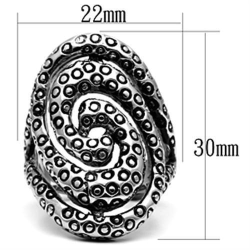 TK670 - High polished (no plating) Stainless Steel Ring with No Stone-1