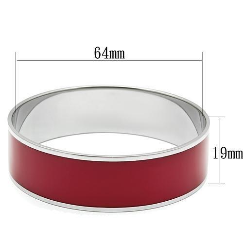 TK785 - High polished (no plating) Stainless Steel Bangle with Epoxy in Siam-1