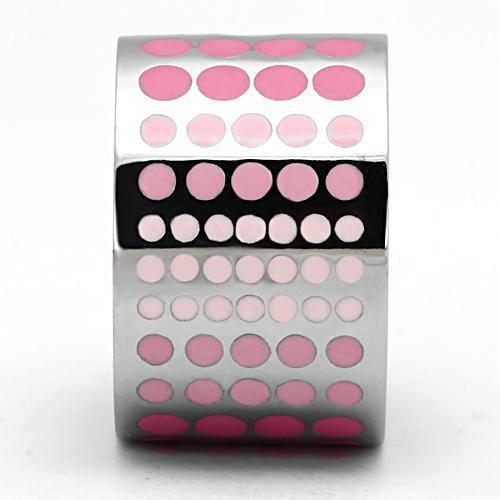 TK820 - High polished (no plating) Stainless Steel Ring with Epoxy in Multi Color-3