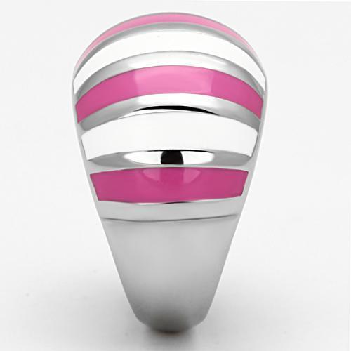 TK828 - High polished (no plating) Stainless Steel Ring with Epoxy in Multi Color-3