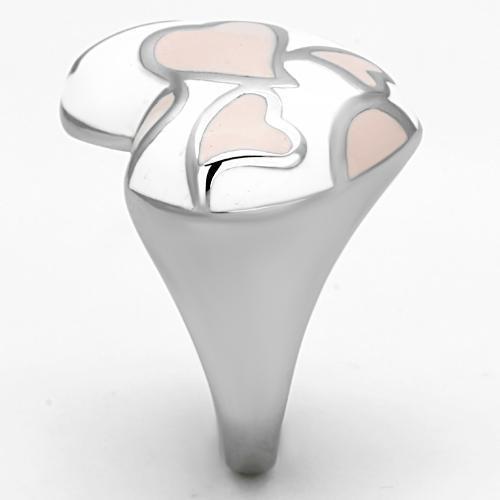 TK843 - High polished (no plating) Stainless Steel Ring with Epoxy in Multi Color-3