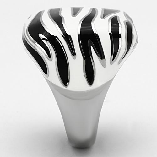 TK848 - High polished (no plating) Stainless Steel Ring with Epoxy in Multi Color-3