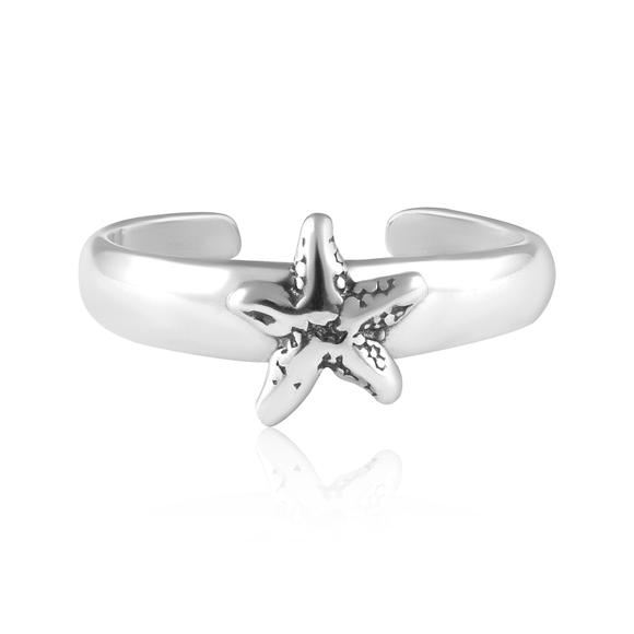 Starfish Sterling Silver Toe Ring-0
